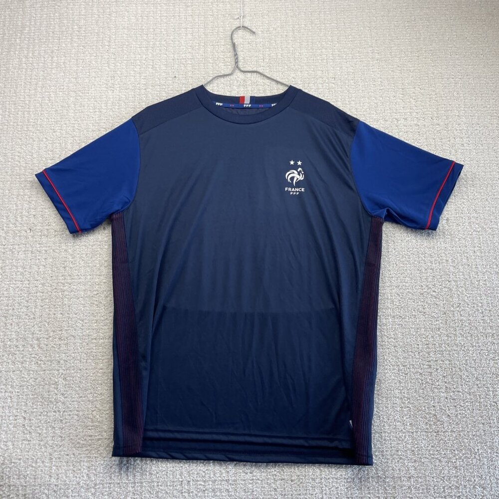 France National Team Jersey Shirt Mens XL Blue Navy Red Soccer FFF Football